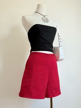Vintage Ess High Rise Mini Shorts 90s Retro Americana Cherry Girl
